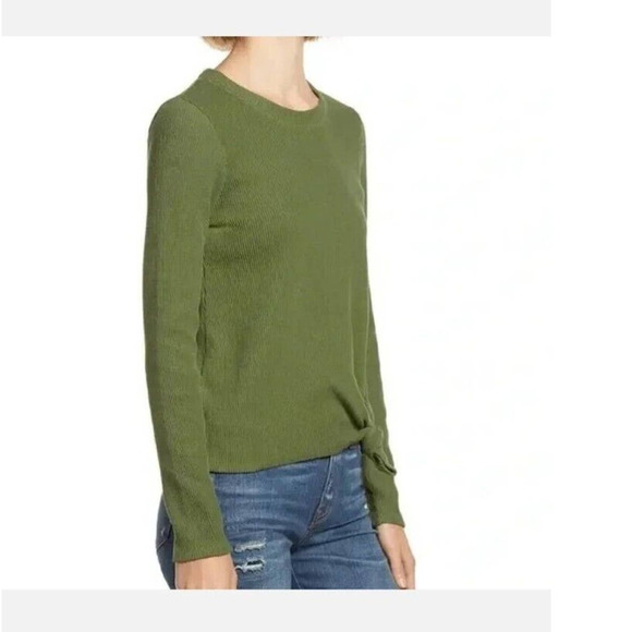 NWT MADEWELL Elwood Knot Front Top Sweater In Palm Tree / Green XXL - Picture 5 of 5
